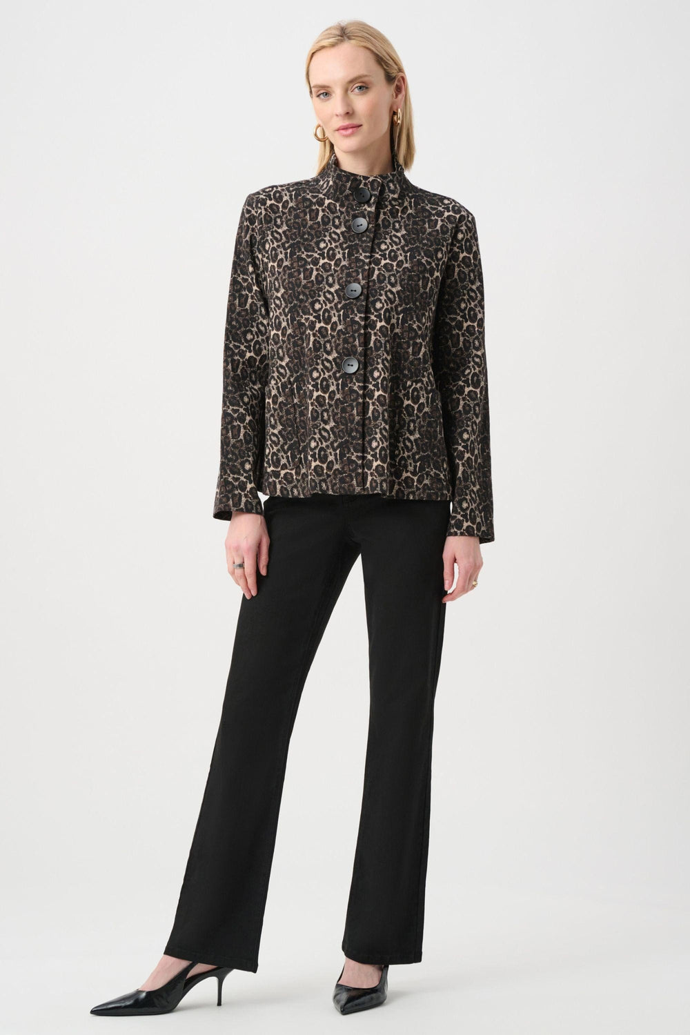 JOSEPH RIBKOFF JACKET JACQUARD TRAPEZE JACKET - 263124JR