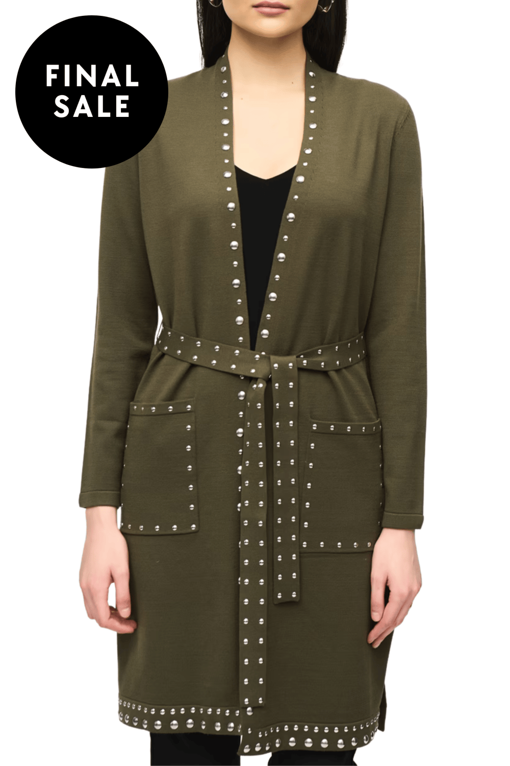 JOSEPH RIBKOFF JACKET XS / IGUANA KNITTED JACKET - 234919JR