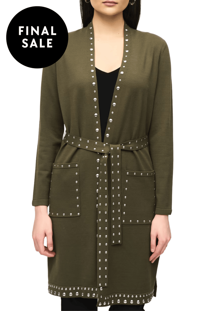 JOSEPH RIBKOFF JACKET XS / IGUANA KNITTED JACKET - 234919JR