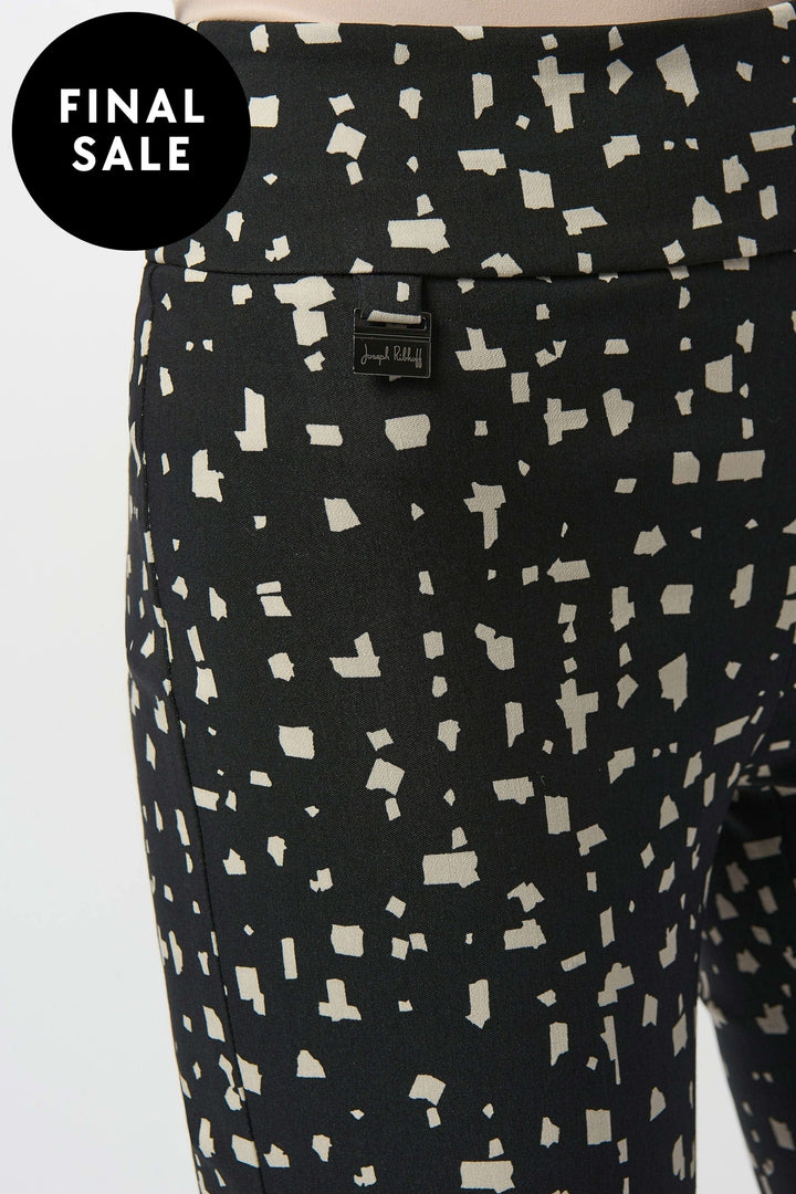 JOSEPH RIBKOFF PANTS ABSTRACT PRINT PULL-ON PANTS - 253097JR