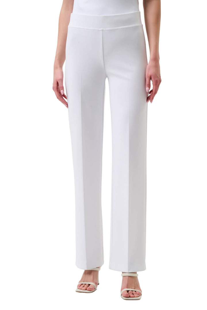 JOSEPH RIBKOFF PANTS WHITE / 6 CLASSIC WIDE LEG PANT - 153088JR