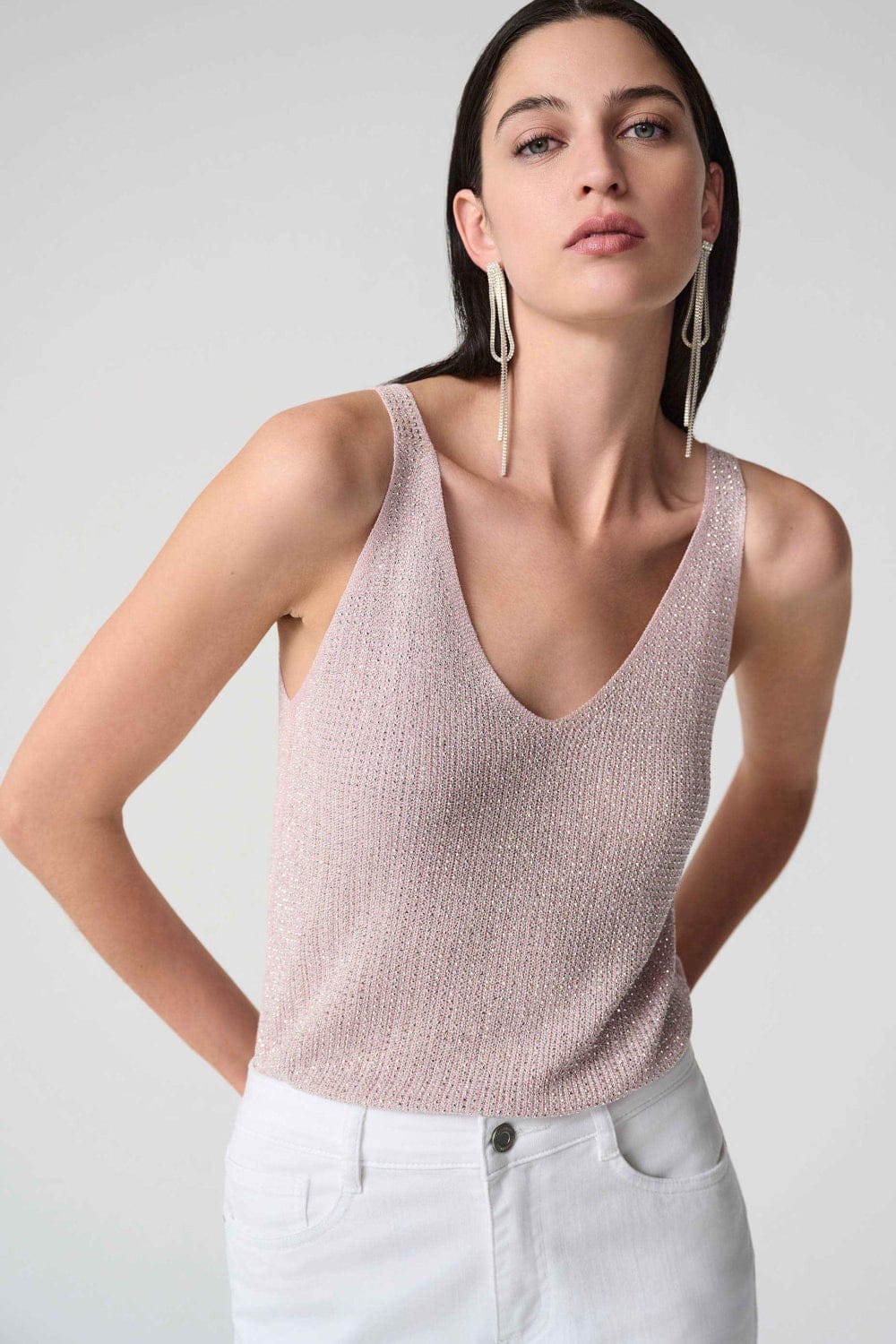 JOSEPH RIBKOFF TOP METALLIC KNIT CAMI - 252915S26JR