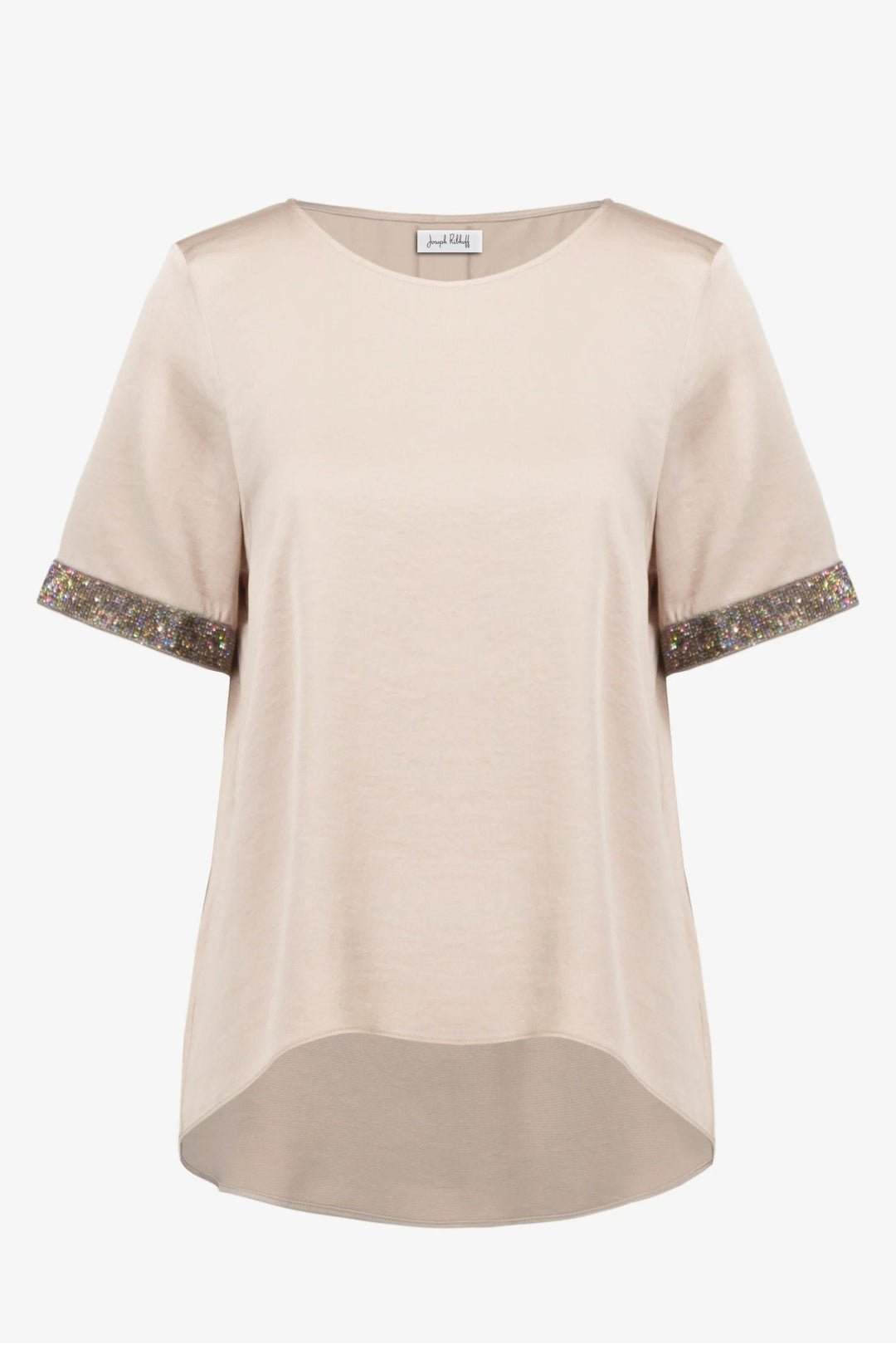 JOSEPH RIBKOFF TOP SATIN WITH RHINESTONE DETAIL TOP - 261116JR