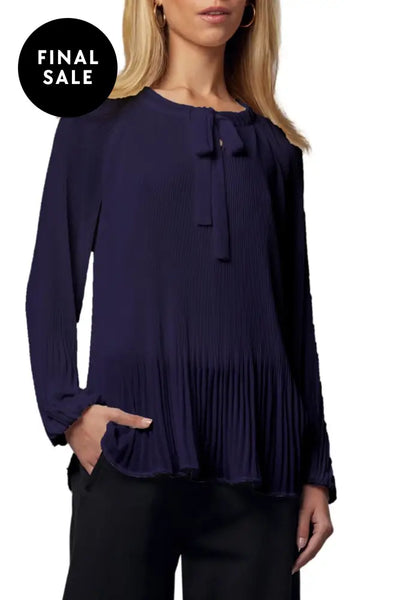 MADLY-SWEETLY-MS1227-JUST-PLEAT-IT-TOP-NAVY