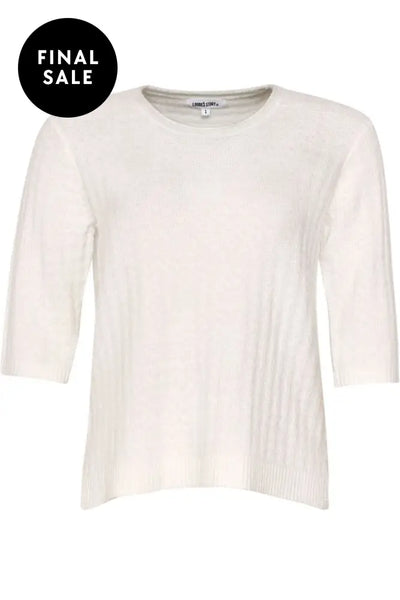 KATHRYN TEE - LSK441 XS / WINTER-WHITE TOP