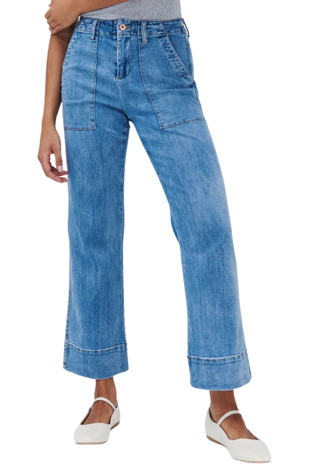 KIREINA PANTS CELESTE WIDE LEG - KAW240048