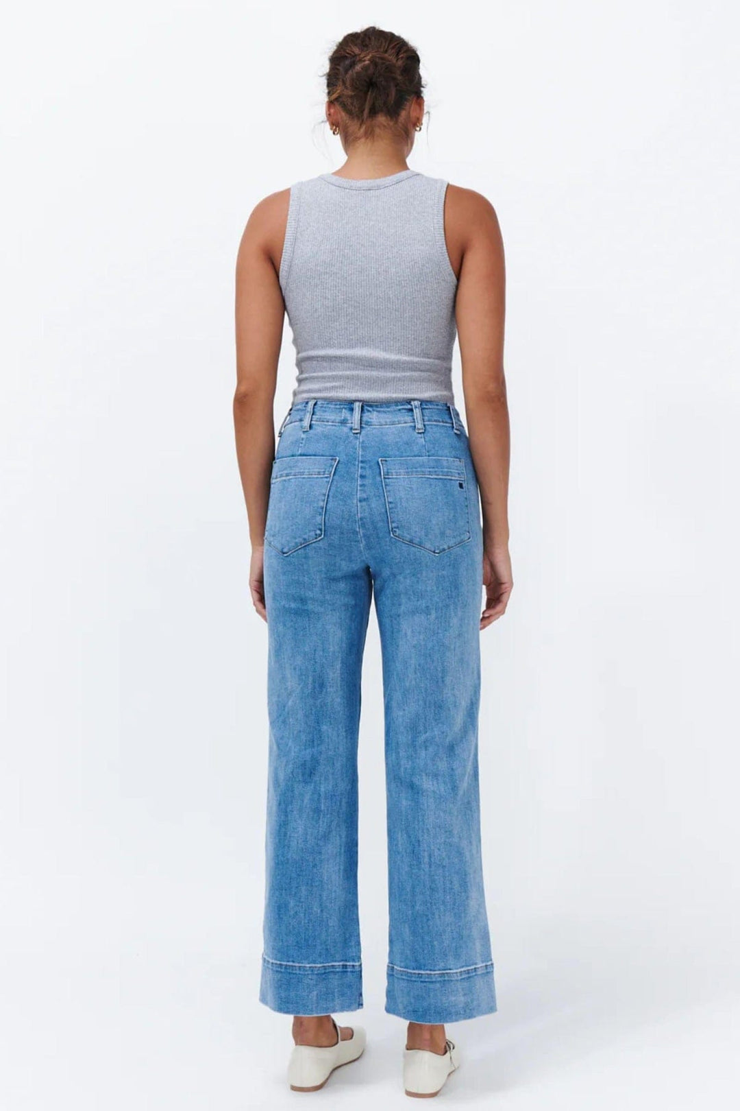 KIREINA PANTS CELESTE WIDE LEG - KAW240048