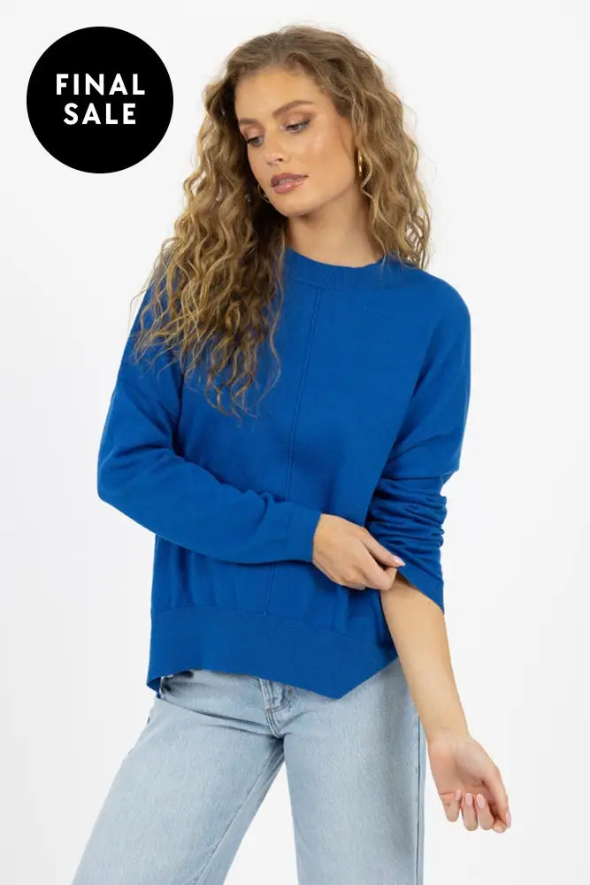 KLARA SWEATER - HW24218 S / BLUE JUMPER