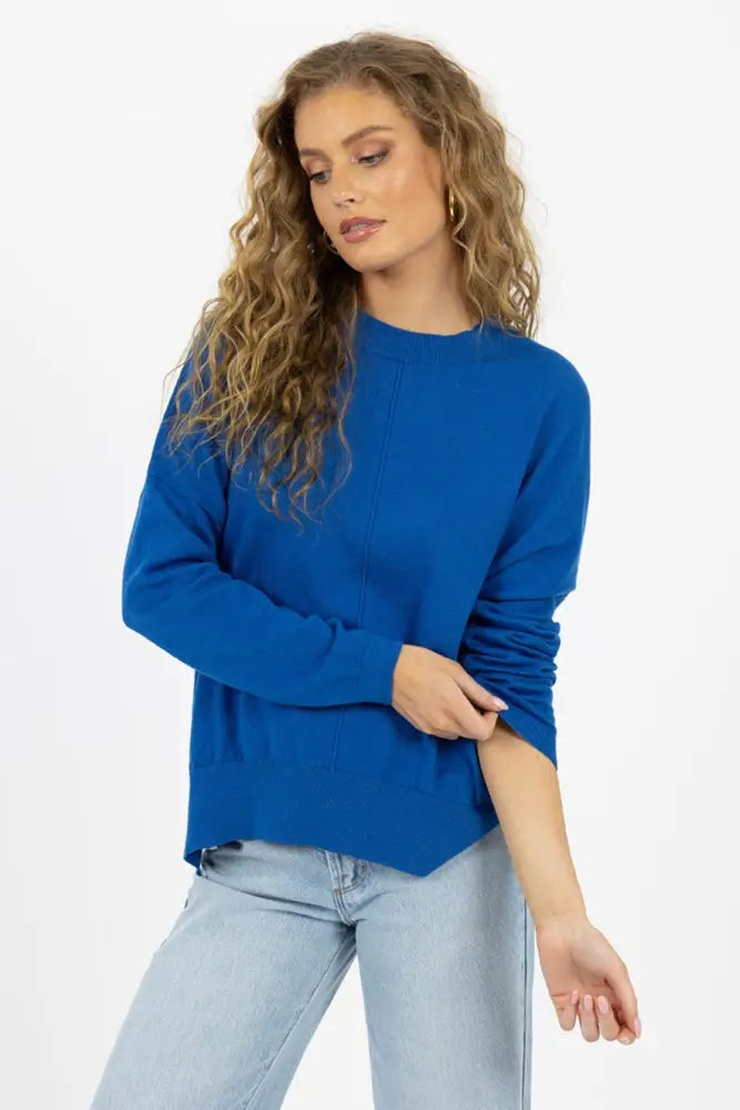 KLARA SWEATER - HW24218 S / BLUE JUMPER