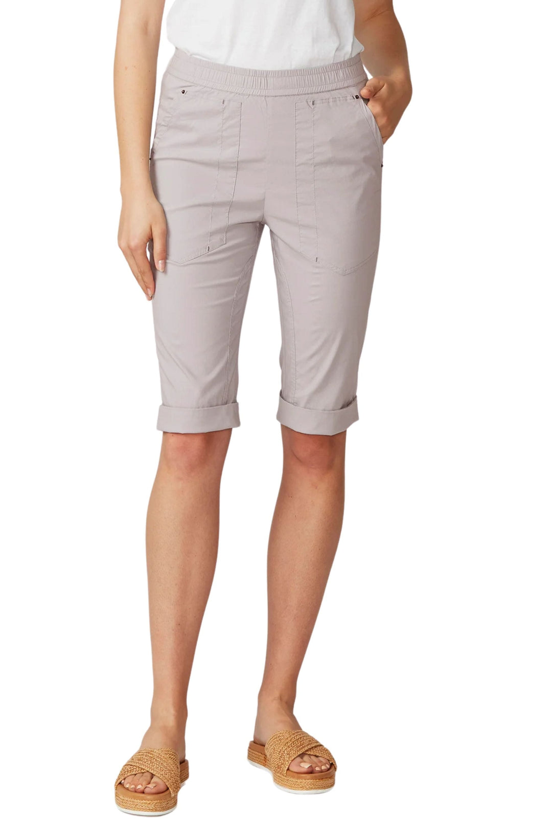 LANIA SHORTS 8 / STONE LTL CUFFED SHORT - LA2790