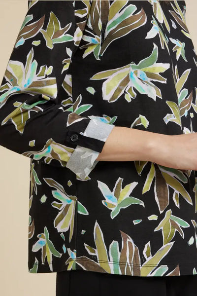 LEAF CRYSTAL PRINT TEE - YT24W7481 TOP