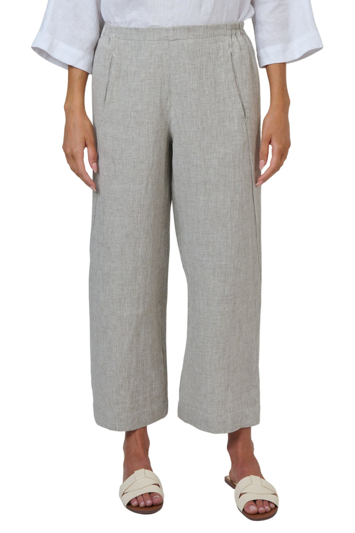 LINEN PANTS - GA398 - NATURAL / XS - PANTS