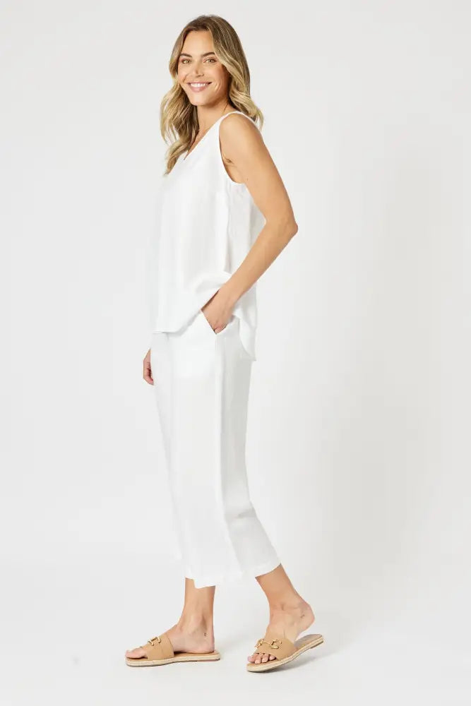 LINO BUTTON BACK CAMI - 48122GS TOP