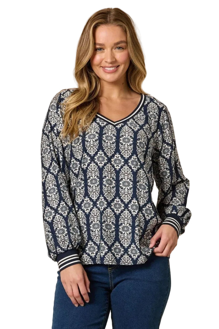 THREADZ TOP LOLA PRINT TOP - 49162T