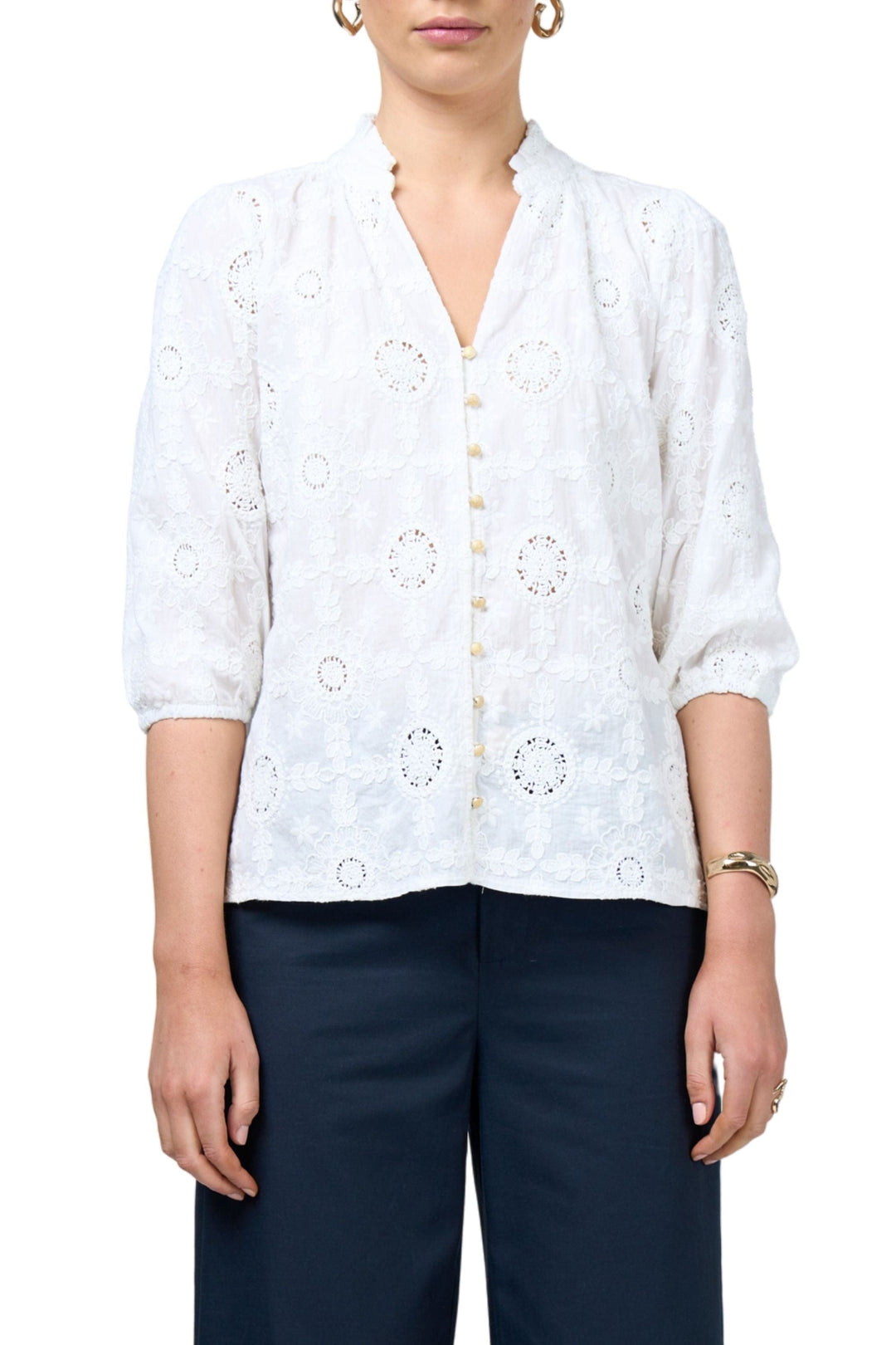 LOOBIES STORY BLOUSE 8 / WHITE MISCHA BLOUSE - LS3044