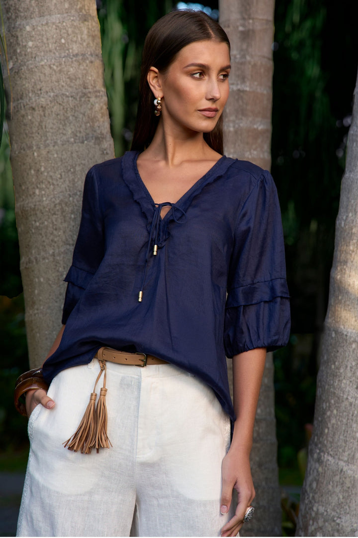 LOOBIES STORY BLOUSE WATERLILY BLOUSE - LS3447PL