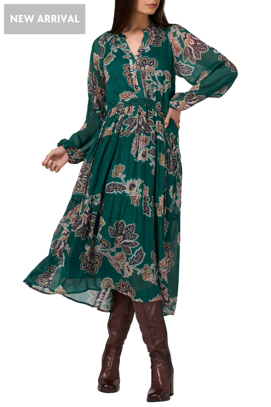 LOOBIES STORY DRESS 8 / GREEN VERSAILLES MIDI DRESS - LS3213V