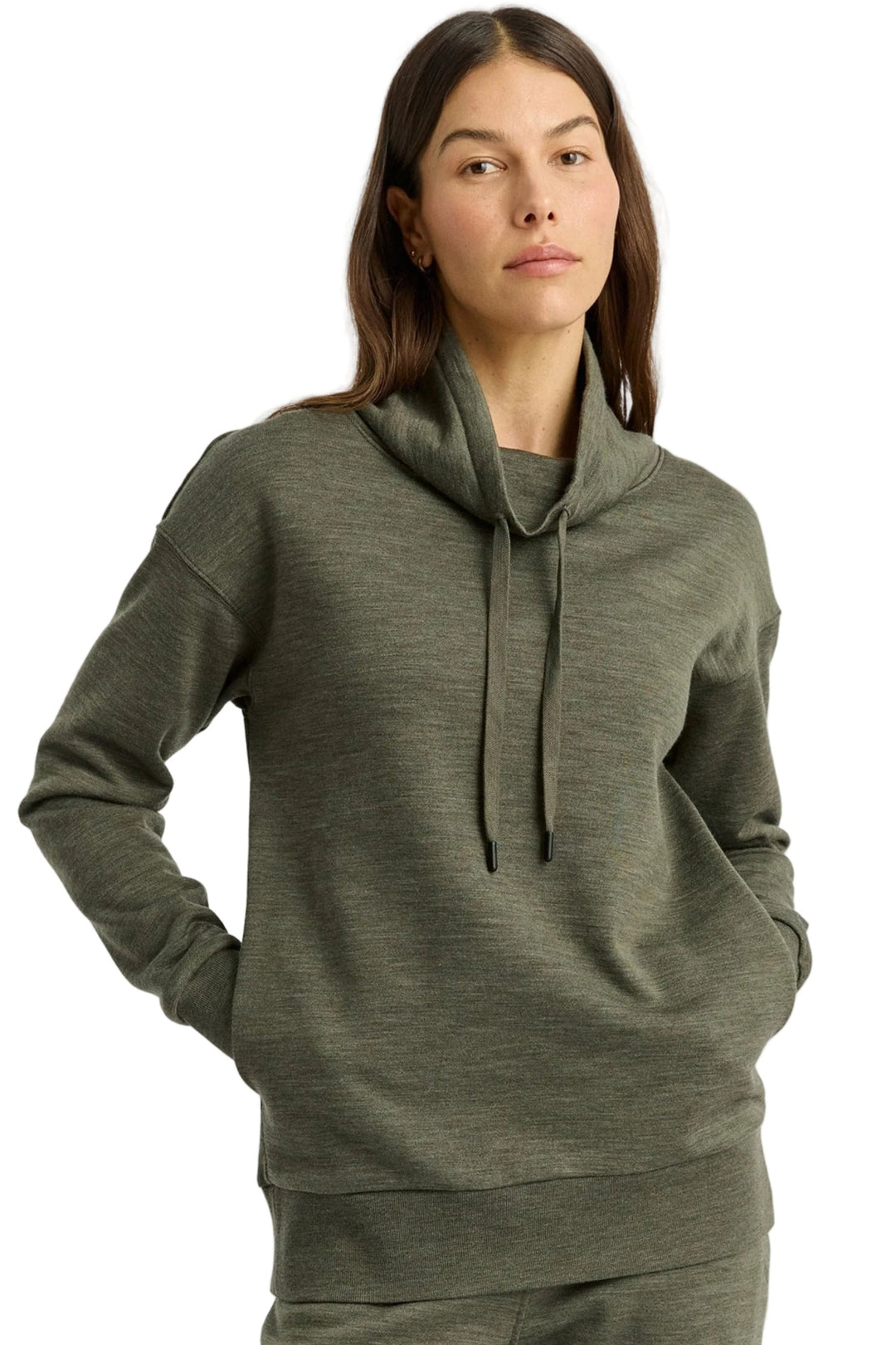 TOORALLIE TRACK TOP 8 / KALE LOUNGE FUNNEL NECK - 648