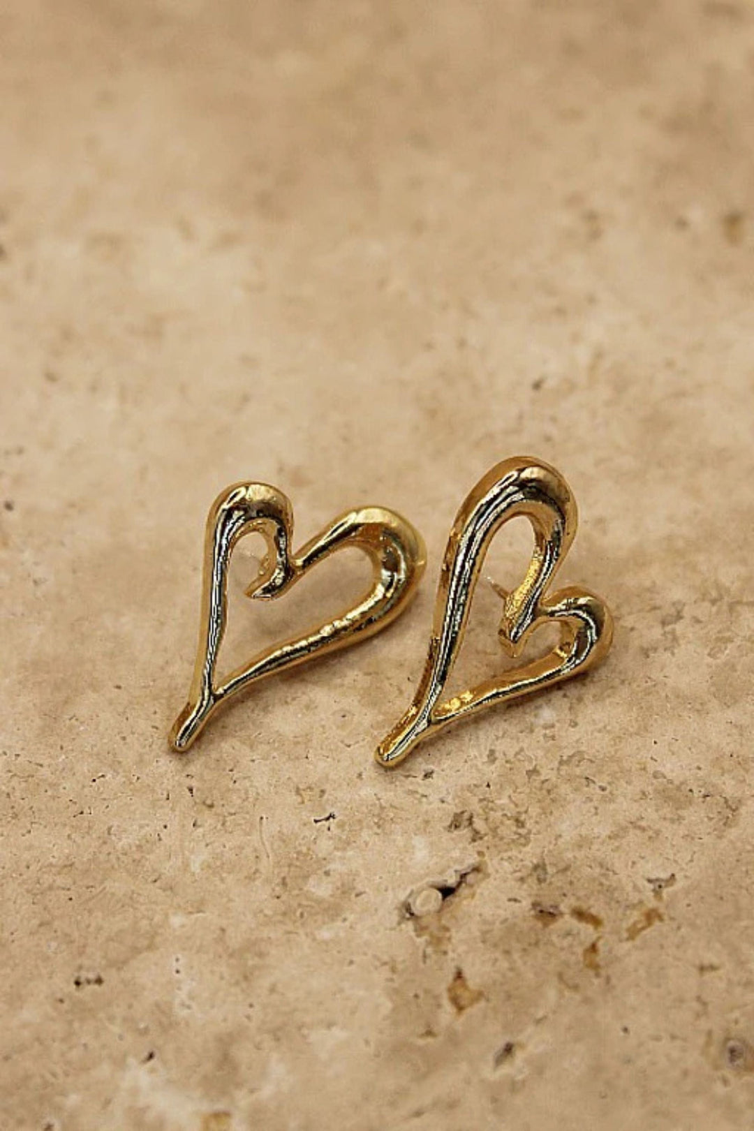LOVE FROM LILOU JEWELLERY GOLD AMORE EARRINGS - AMORE