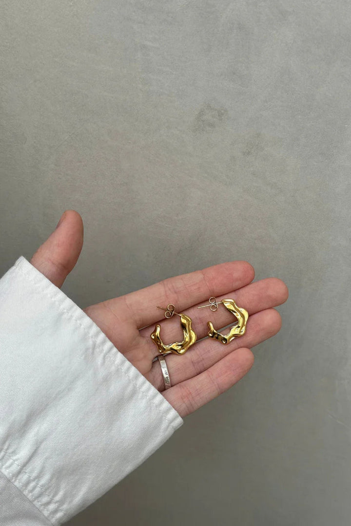 LOVE FROM LILOU JEWELLERY GOLD ANNA EARRINGS - ANNA