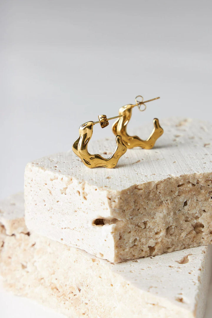 LOVE FROM LILOU JEWELLERY GOLD ANNA EARRINGS - ANNA
