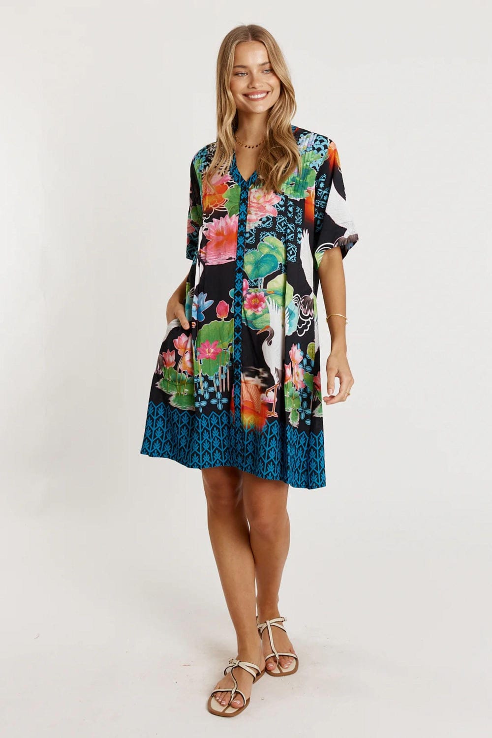 LULA LIFE DRESS AKIKO BUTTON DRESS
