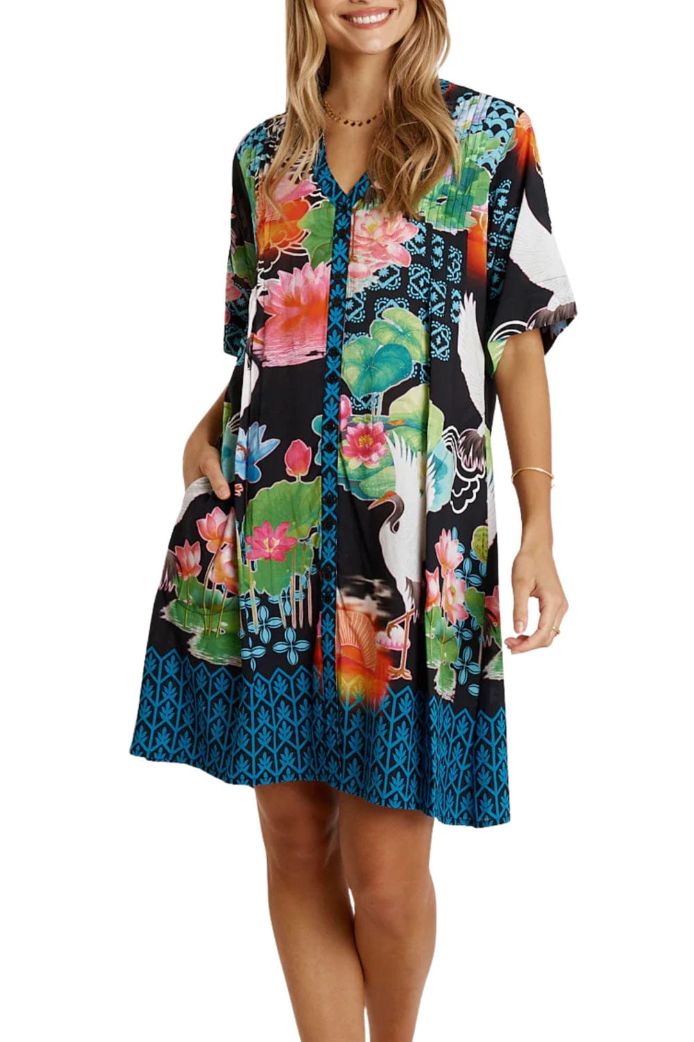 LULA LIFE DRESS AKIKO BUTTON DRESS