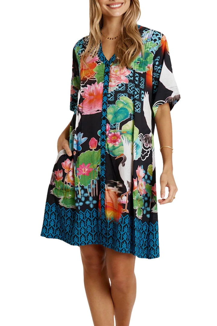 LULA LIFE DRESS AKIKO BUTTON DRESS