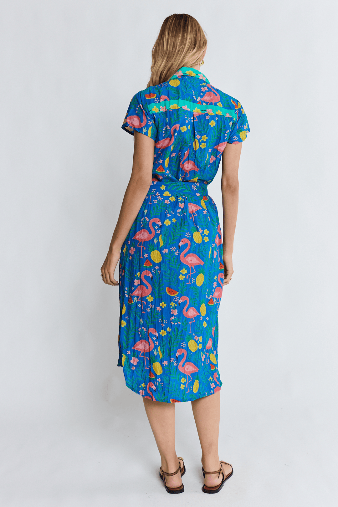 LULA LIFE DRESS FLAMINGO SHIRTDRESS