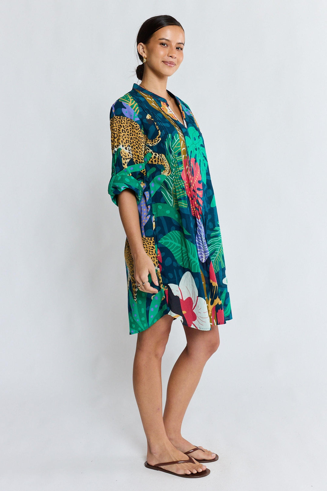 LULA LIFE DRESS JUNGLE FEVER TUCK DRESS
