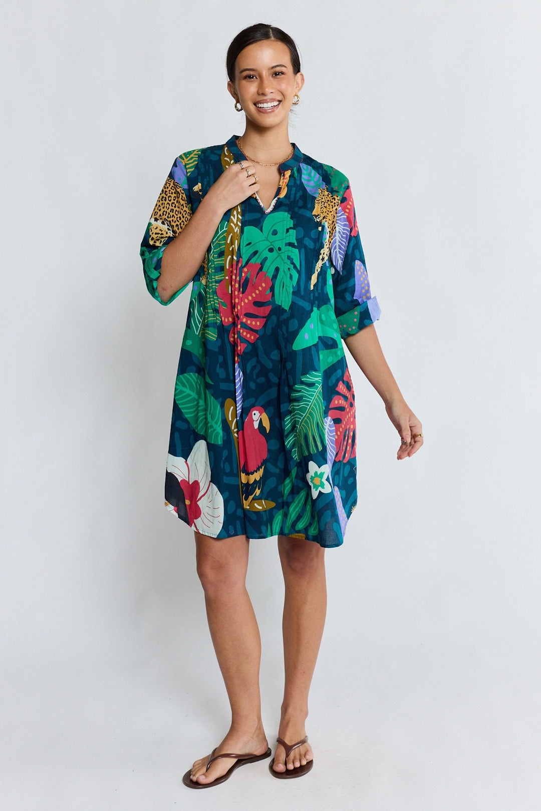 LULA LIFE DRESS JUNGLE FEVER TUCK DRESS