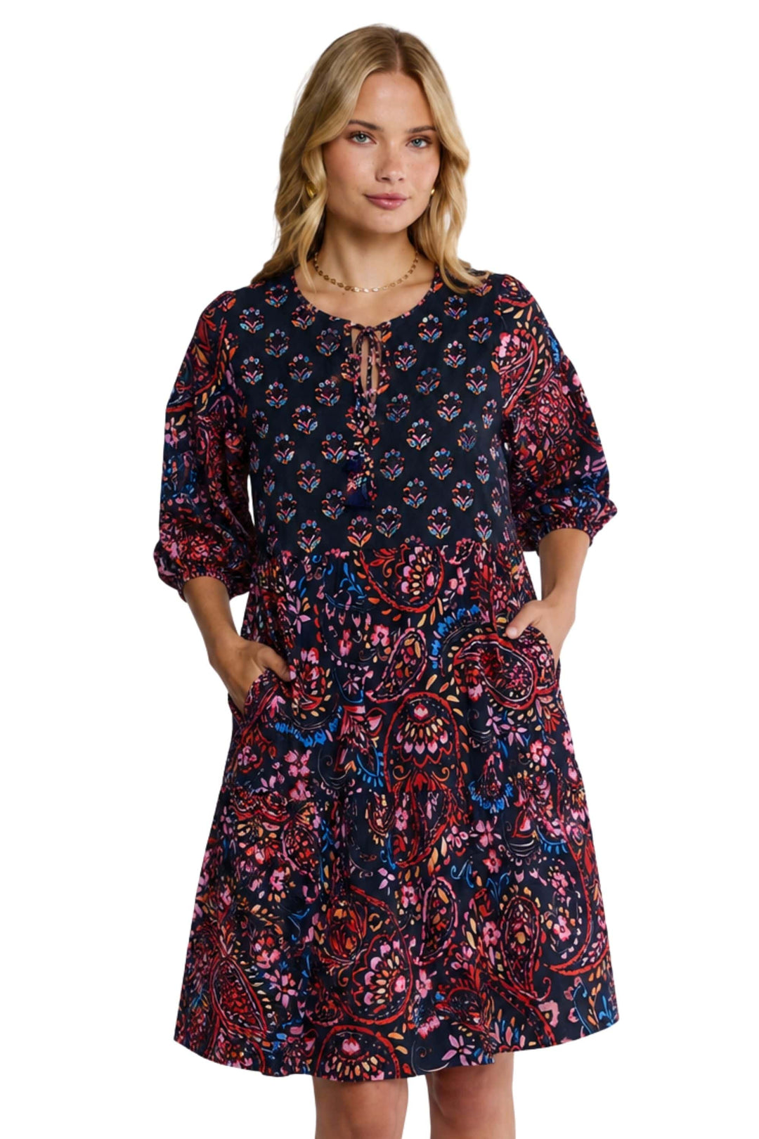 LULA LIFE DRESS XS / NAVY KAMILA DRESS