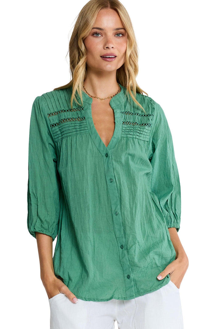 LULA LIFE SHIRT LAVERNE TUCK SHIRT