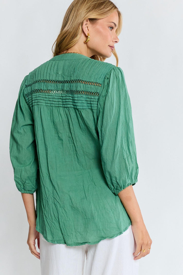 LULA LIFE SHIRT LAVERNE TUCK SHIRT