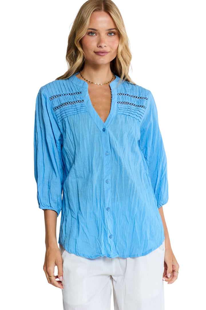 LULA LIFE SHIRT LAVERNE TUCK SHIRT