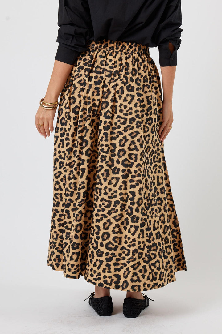 LULA LIFE SKIRT AZURE SKIRT LEOPARD