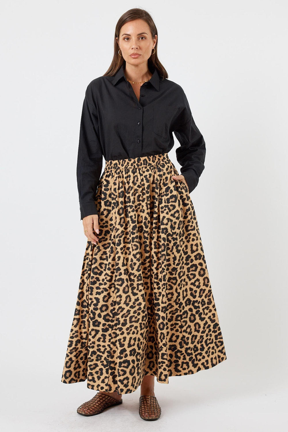 LULA LIFE SKIRT AZURE SKIRT LEOPARD