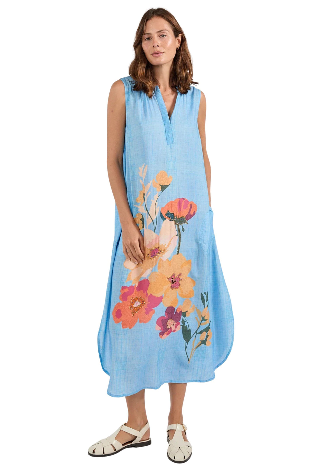 LULA SOUL DRESS XS / INDIGO HANA SLEEVELESS MAXI