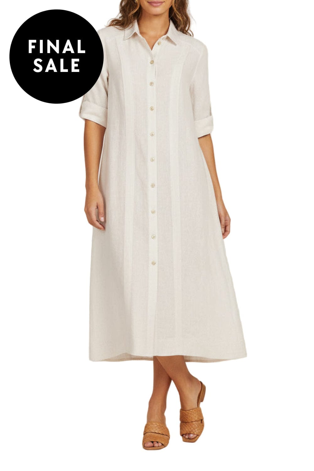 MADLY SWEETLY DRESS 8 / CHALK ECHO SHIRT DRESS - MS1358