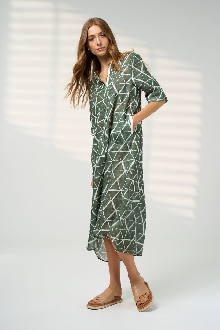 MADLY SWEETLY DRESS PRISM SHIRT DRESS - MS1910P