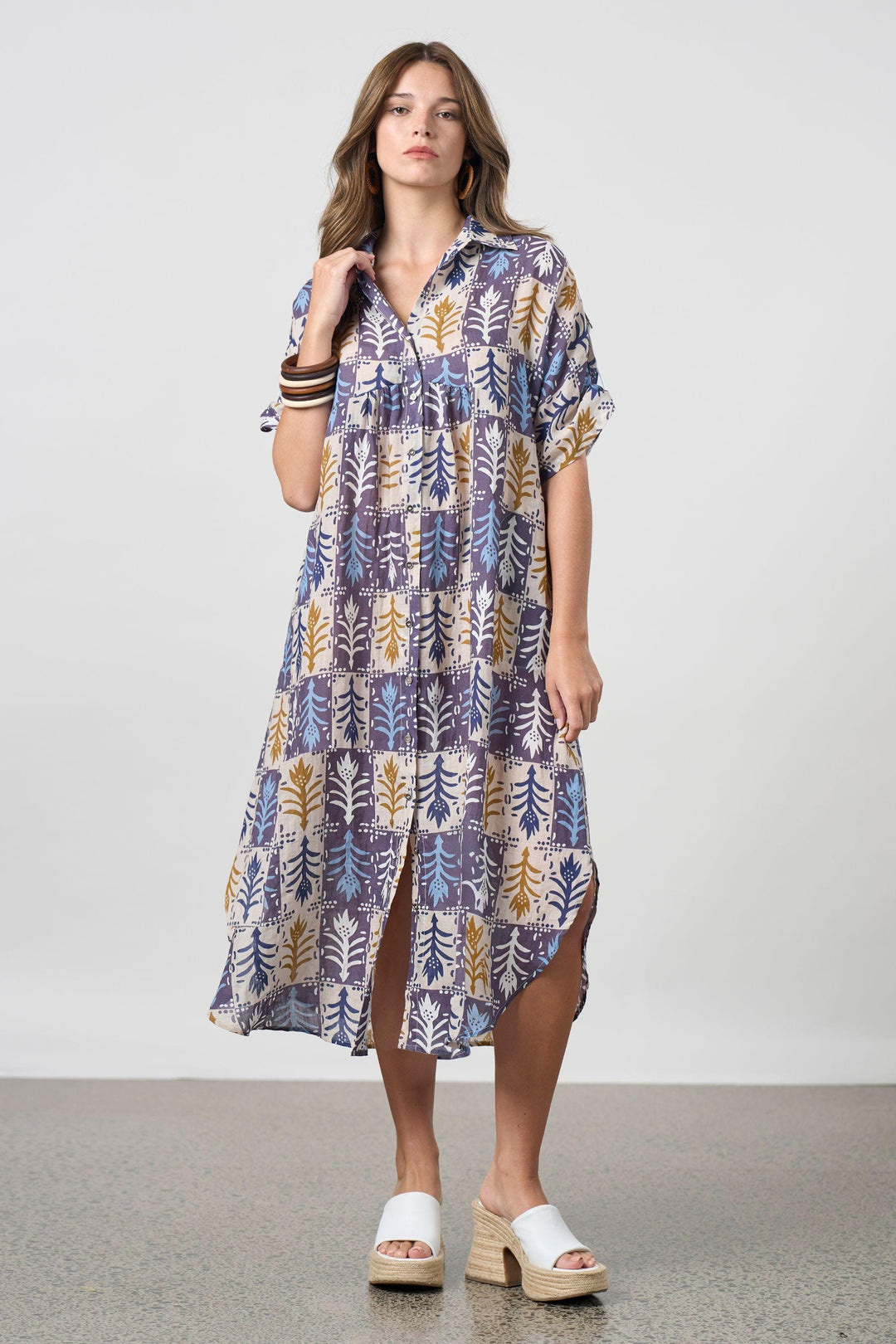 MADLY SWEETLY DRESS QUARTET SHIRT DRESS - MS1719