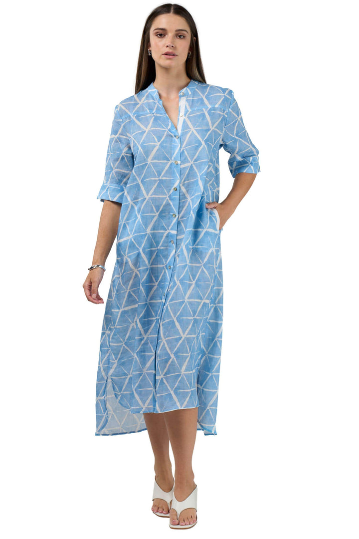 MADLY SWEETLY DRESS SKY-BLUE / 8 PRISM SHIRT DRESS - MS1910P
