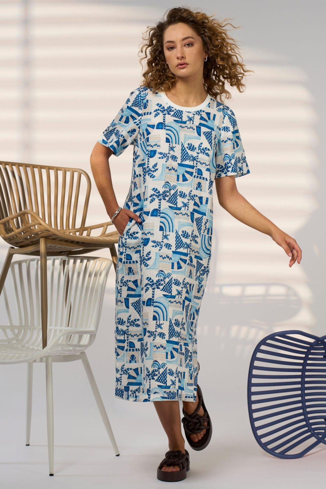 MADLY SWEETLY DRESS SUNDAZE MIDI DRESS - MS2035