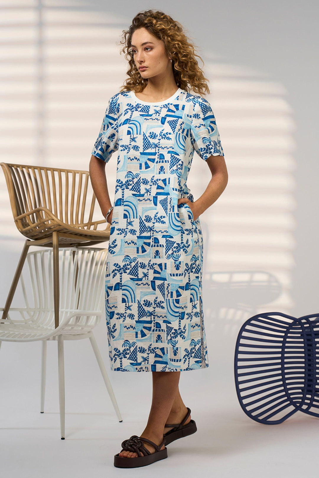 MADLY SWEETLY DRESS SUNDAZE MIDI DRESS - MS2035