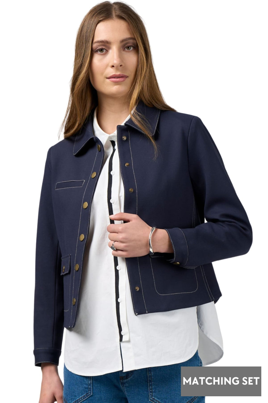 MADLY SWEETLY JACKET NAVY / 8 HIGHLIGHT JACKET - MS1808