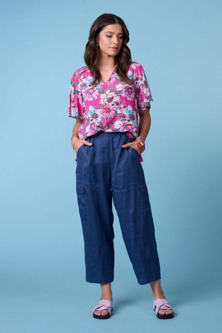 MADLY SWEETLY PANTS 8 / WASHED-NAVY COAST PANT - MS1121