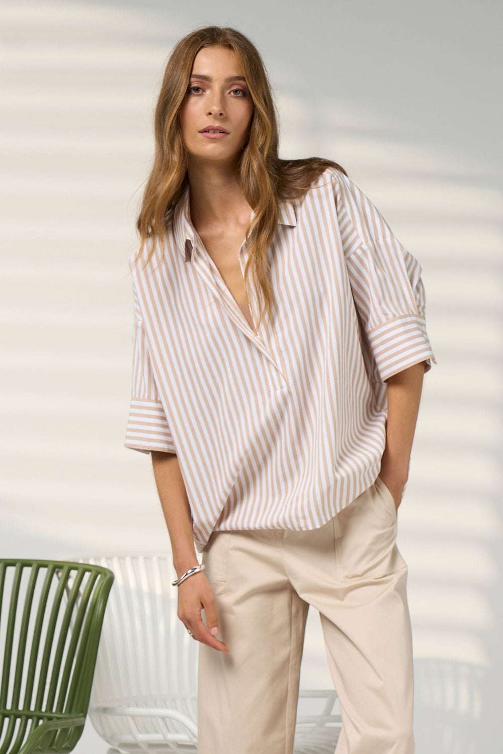 MADLY SWEETLY SHIRT CONNECT STRIPE SHIRT - MS1966