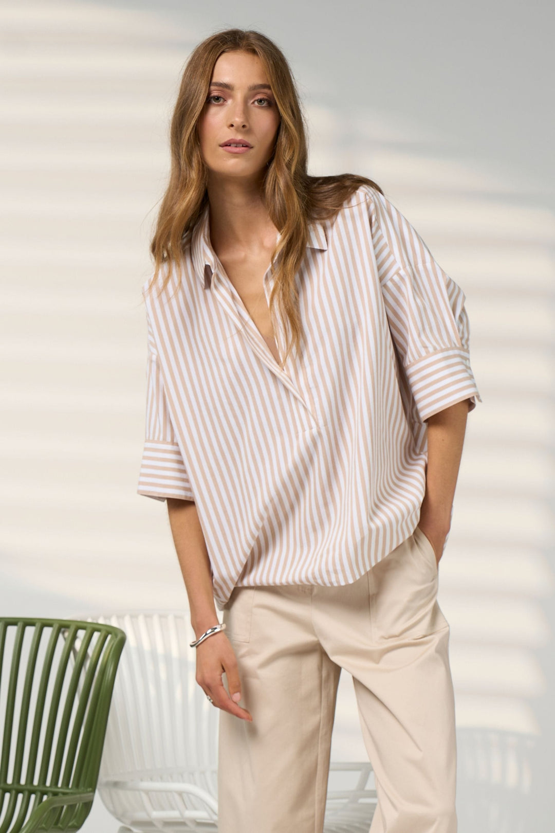 MADLY SWEETLY SHIRT CONNECT STRIPE SHIRT - MS1966
