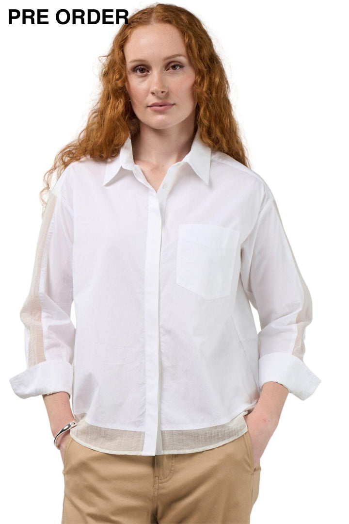 MADLY SWEETLY SHIRT WHITE / 8 FRAME SHIRT - MS1942