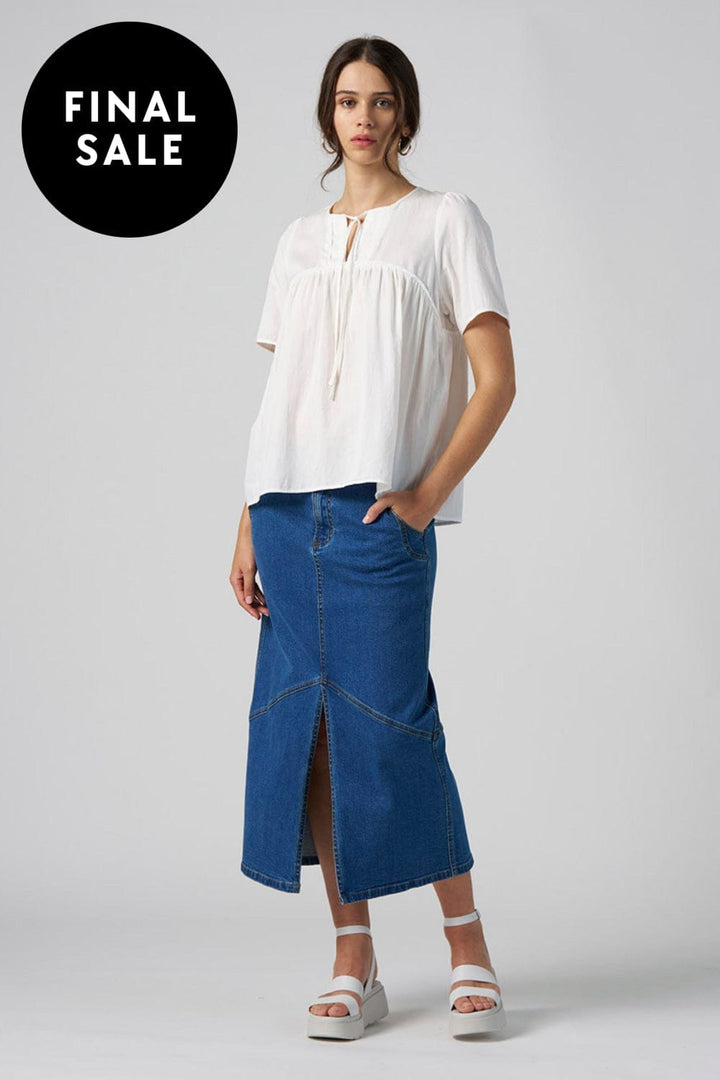 MADLY SWEETLY SKIRT MOTO DENIM SKIRT - MS1342